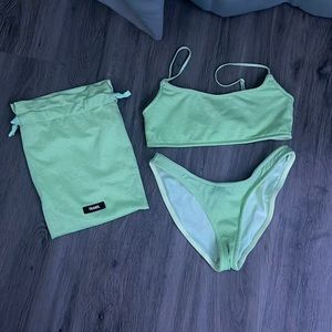 Green Sparkle Triangl Bikini